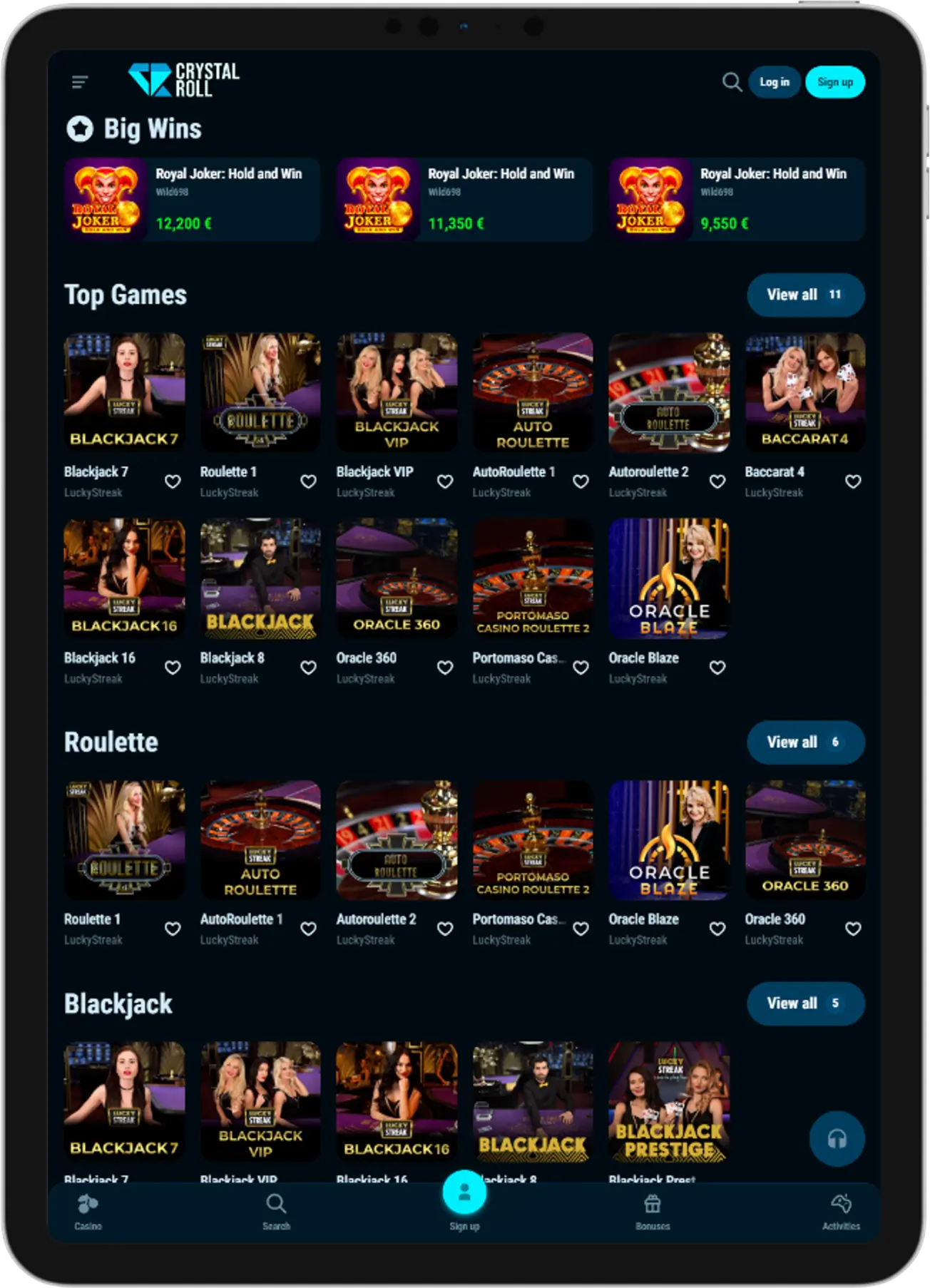 Crystal roll online casino